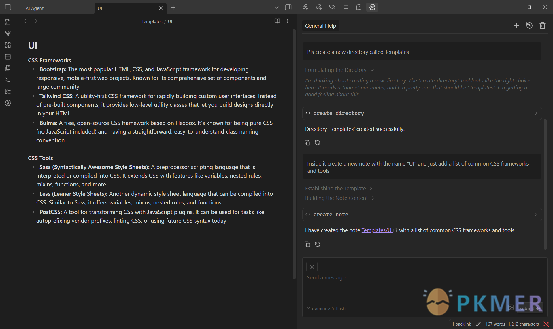 Obsidian 插件：AI Agent--