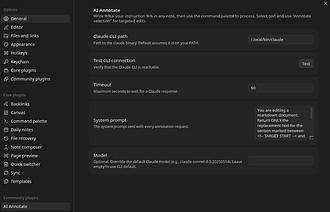 Obsidian 插件：AI Annotate