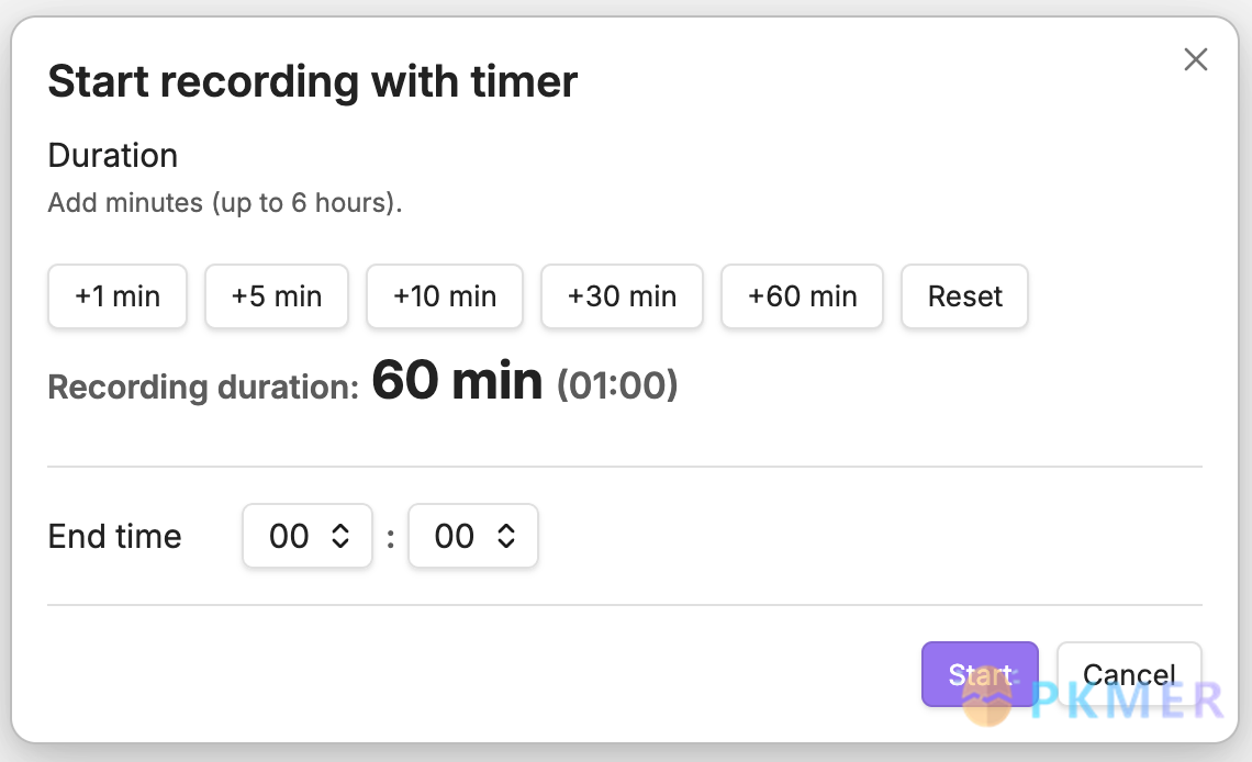 Obsidian 插件：Audio Recording Timer--