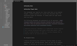 Obsidian 插件：Authorship