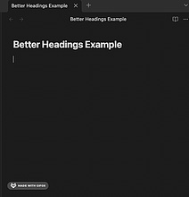 Obsidian 插件：Better Headings