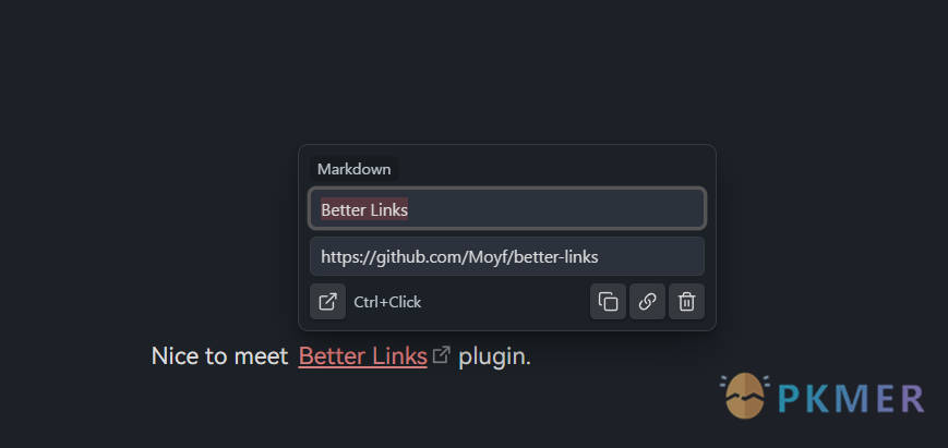 Obsidian 插件：Better Links--