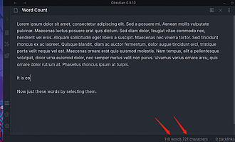 Obsidian 插件：Better Word Count