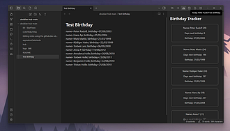 Obsidian 插件：Birthday-Tracker