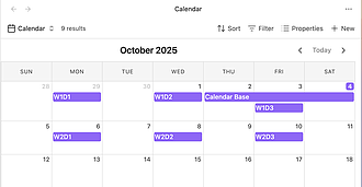 Obsidian 插件：Calendar Bases