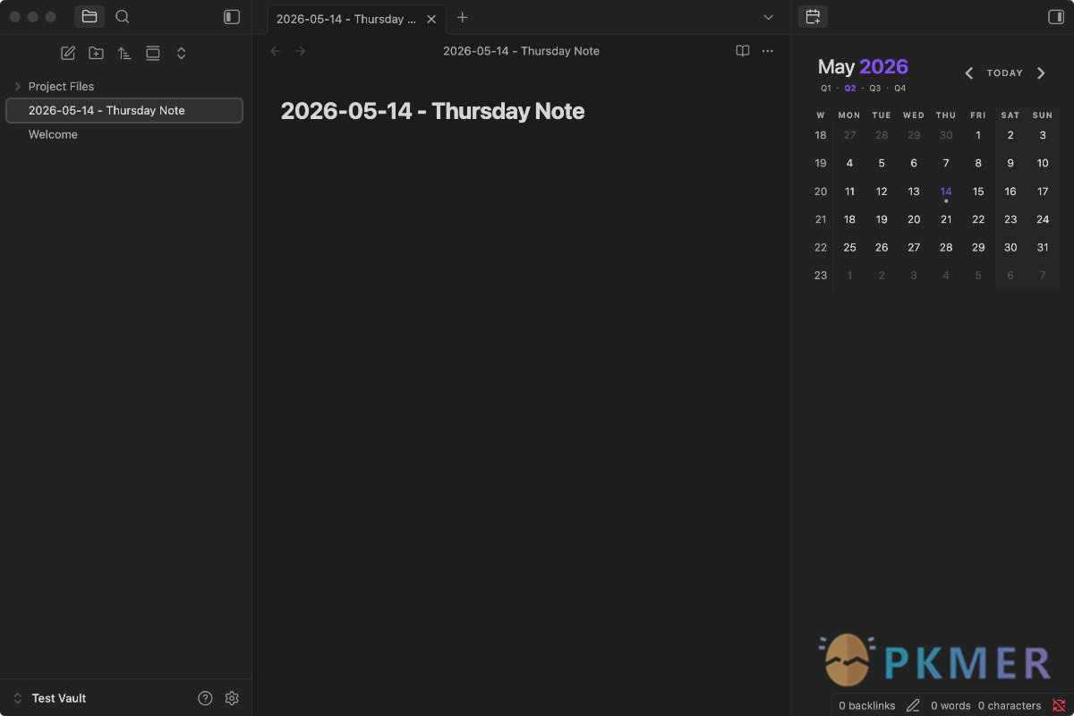 Obsidian 插件：Calendar Plus--