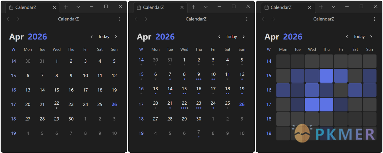 Obsidian 插件：CalendarZ--