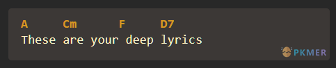 Obsidian 插件：Chord Lyrics--