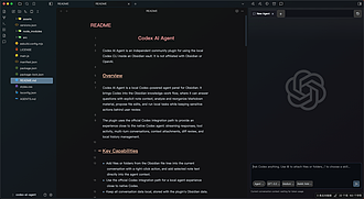 Obsidian 插件：Codex AI Agent