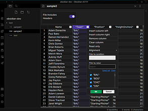 Obsidian 插件：CSV Editor