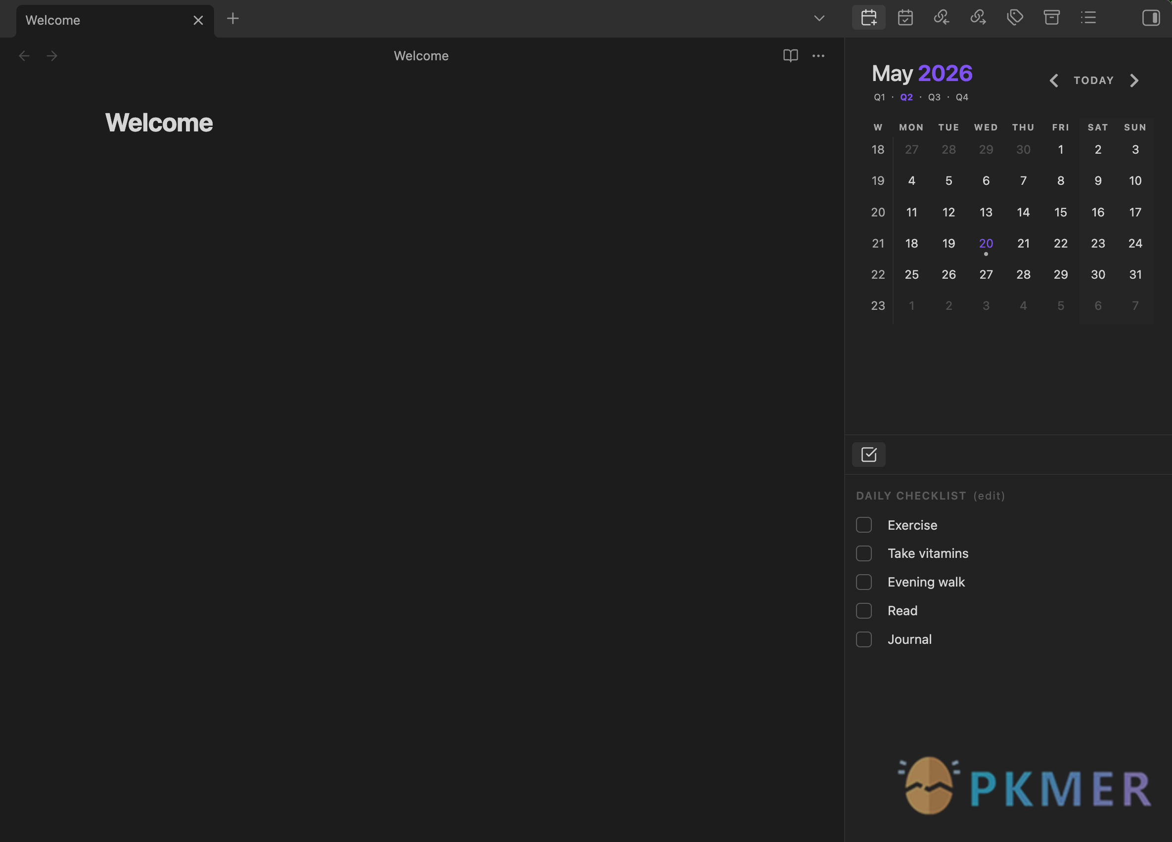 Obsidian 插件：Daily Checklist--