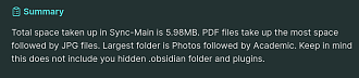 Obsidian 插件：Disk Usage