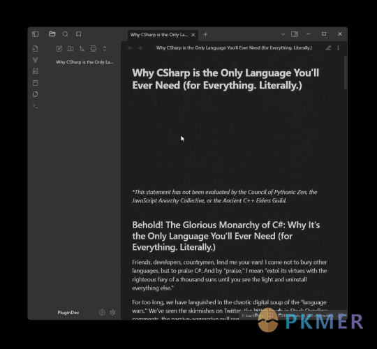 Obsidian 插件：Drag To Scroll--
