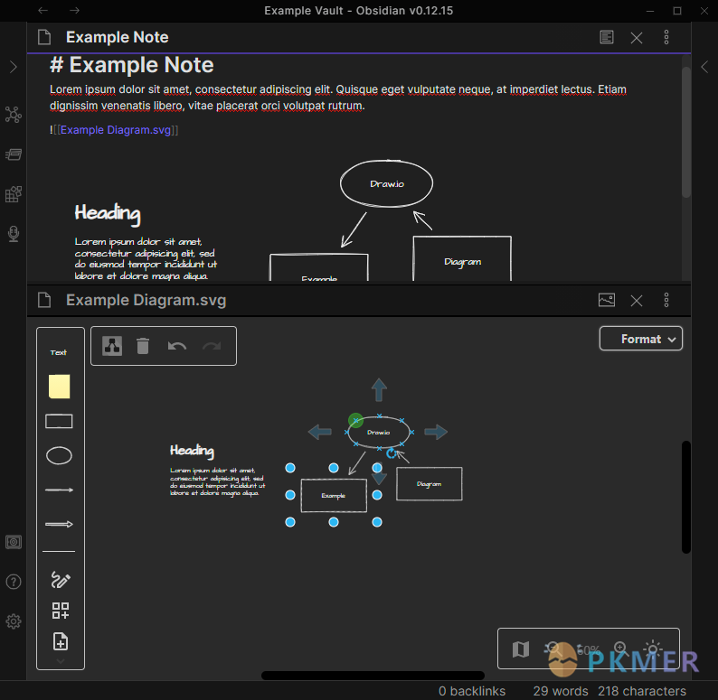 Obsidian 插件：Diagrams--