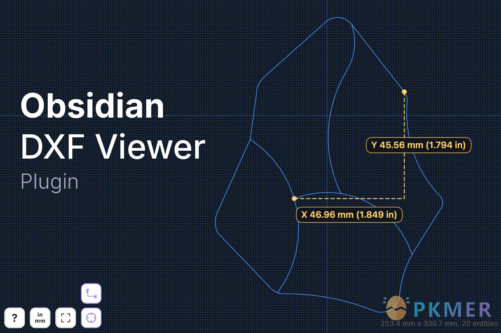 Obsidian 插件：DXF Viewer--