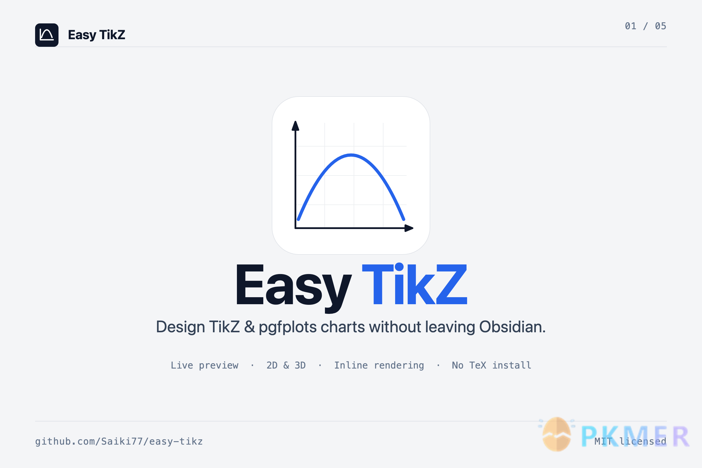 Obsidian 插件：Easy TikZ--