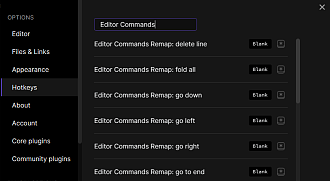 Obsidian 插件：Editor Commands Remap