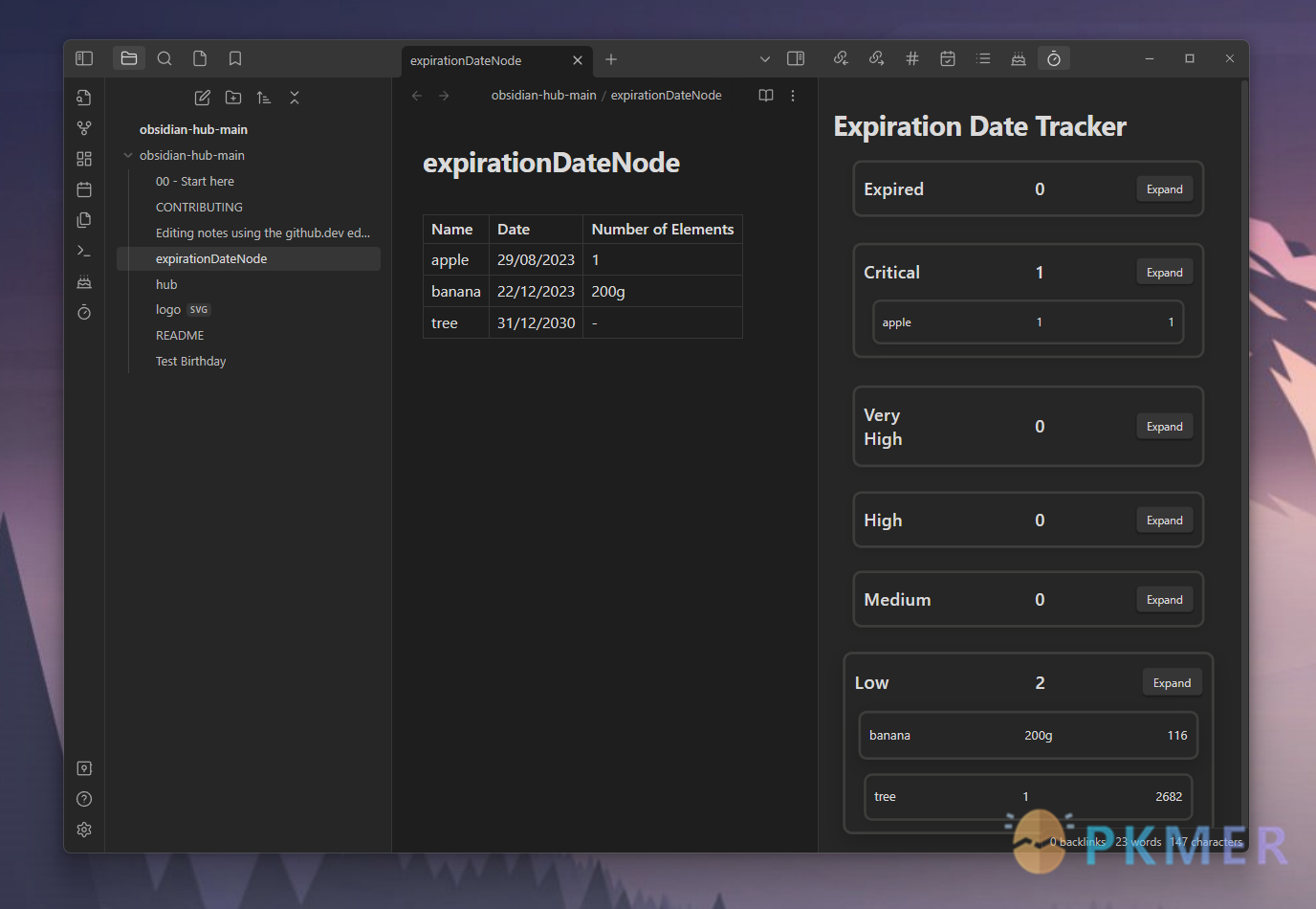 Obsidian 插件：Expiration-Date-Tracker--