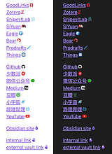 Obsidian 插件：External Links Icon