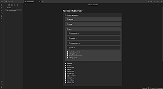 Obsidian 插件：File Tree Generator