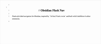 Obsidian 插件：Flash Navigator