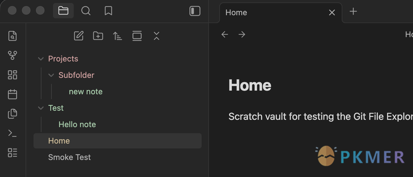 Obsidian 插件：Git File Explorer Colors--