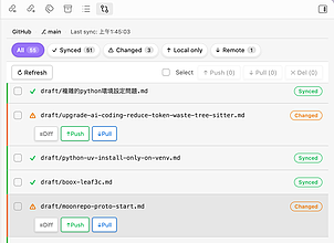 Obsidian 插件：Git File Sync