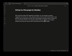 Obsidian 插件：GitHub Copilot Integration