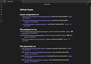Obsidian 插件：GitHub Tasks
