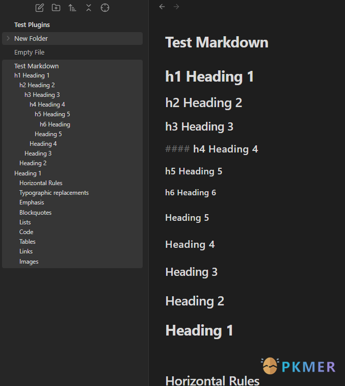 Obsidian 插件：Headings in Explorer--