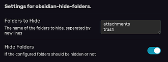 Obsidian 插件：Hide Folders