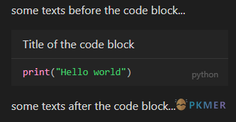 Obsidian 插件：【Readme】HK Code Block--概述