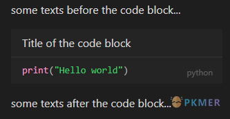 Obsidian 插件：HK Code Block--概述