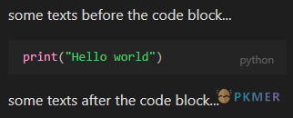 HK 代码块--语言指示器