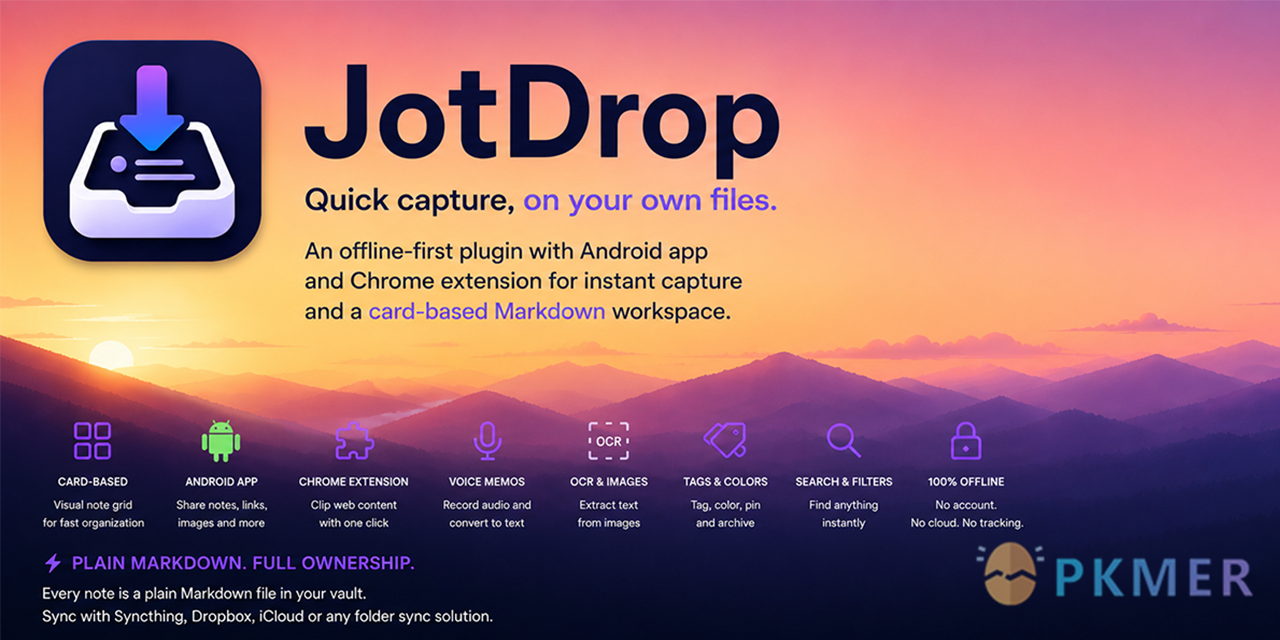 Obsidian 插件：JotDrop--