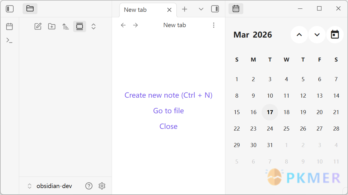 Obsidian 插件：Just Calendar--