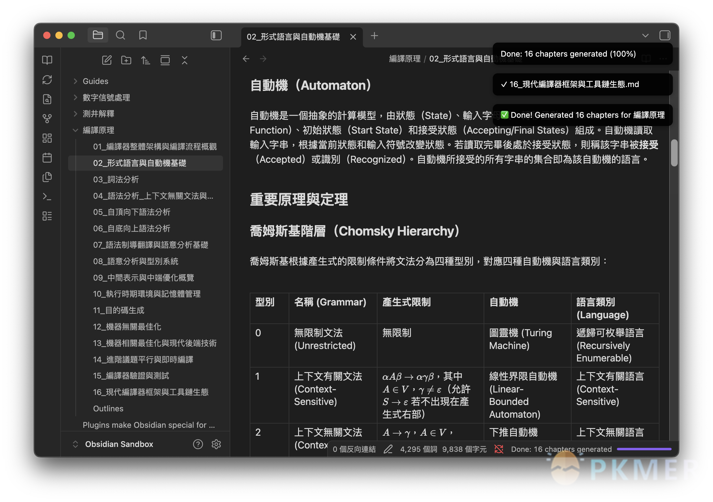 Obsidian 插件：Knowledge Overview--