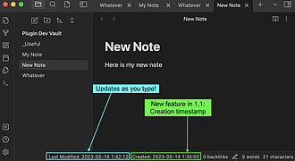 Obsidian 插件：Last Modified Timestamp in Status Bar