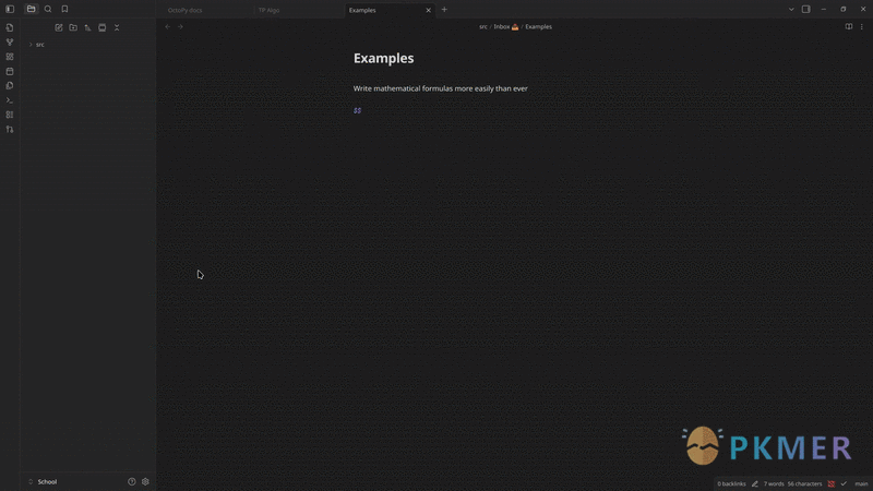 Obsidian 插件:LaTeX autocomplete--