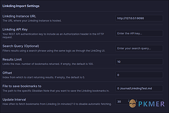 Obsidian 插件：Linkding Importer