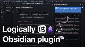 Obsidian 插件：Logically AI Research Assistant