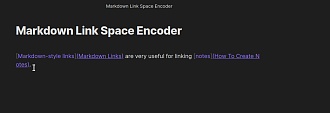 Obsidian 插件：Markdown Link Space Encoder