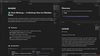 Obsidian 插件：Markdown Minimap