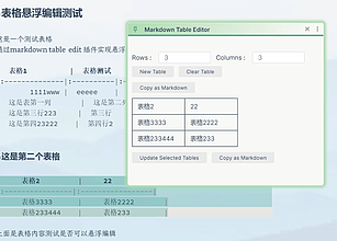 Obsidian 插件：Markdown Table Editor