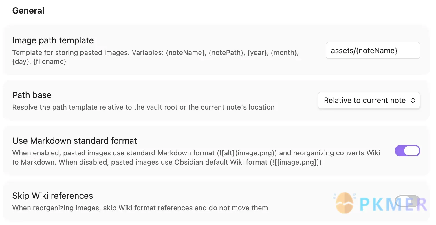Obsidian 插件：Markdown Image Manager--