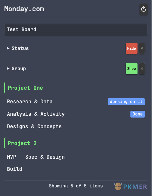 Obsidian 插件：Monday.com Integration--