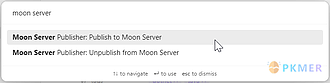 Obsidian 插件：Moon server publisher