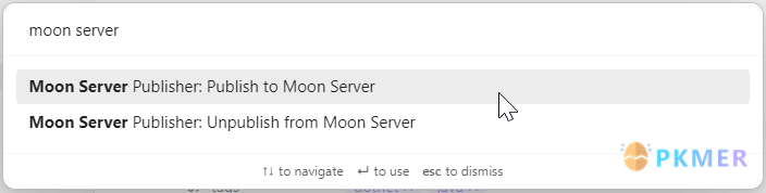 Obsidian 插件：Moon server publisher--