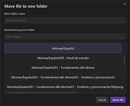 Obsidian 插件：Move to New Folder