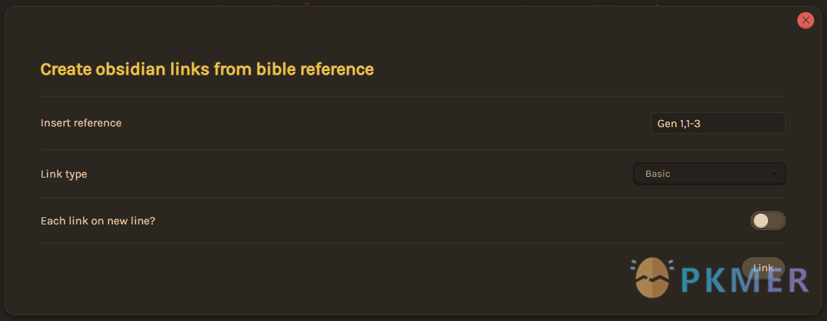 Obsidian 插件：Bible Linker--